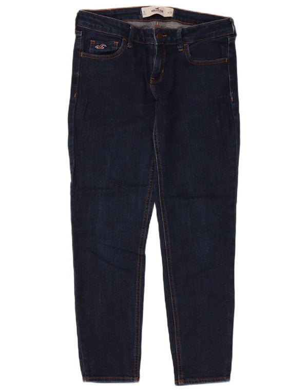 Женские укороченные узкие джинсы Hollister США 5, маленькие W27 L25, темно-синие, хлопок