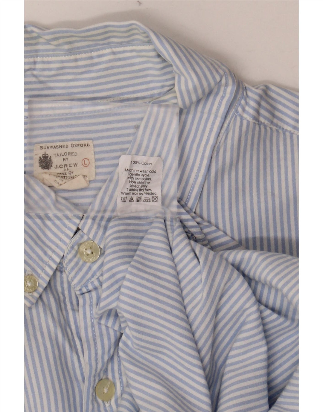 Мужская рубашка на заказ J. CREW, большая синяя хлопковая полоска