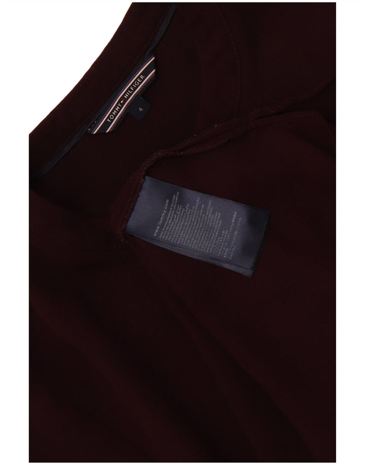 Женская блузка с длинными рукавами Tommy Hilfiger, США 4, маленький бордовый полиэстер