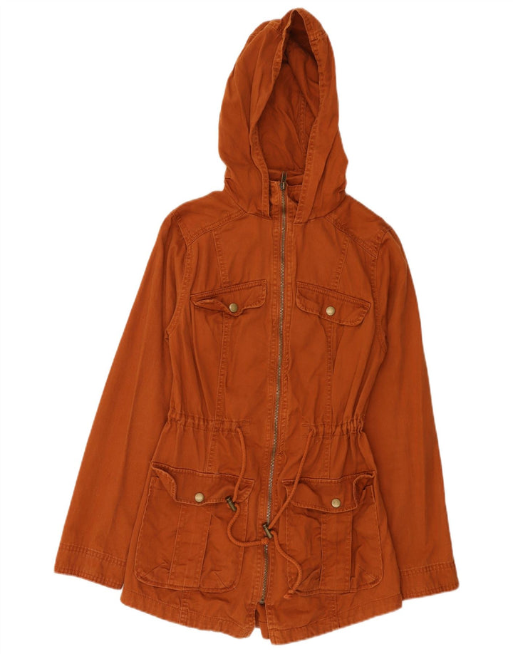 Женская парка Mossimo с капюшоном UK 10, маленькая коричневая, хлопок