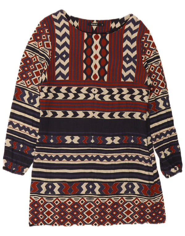 DESIGUAL Женское платье А-силуэта EU 42, большое разноцветное с геометрическим рисунком