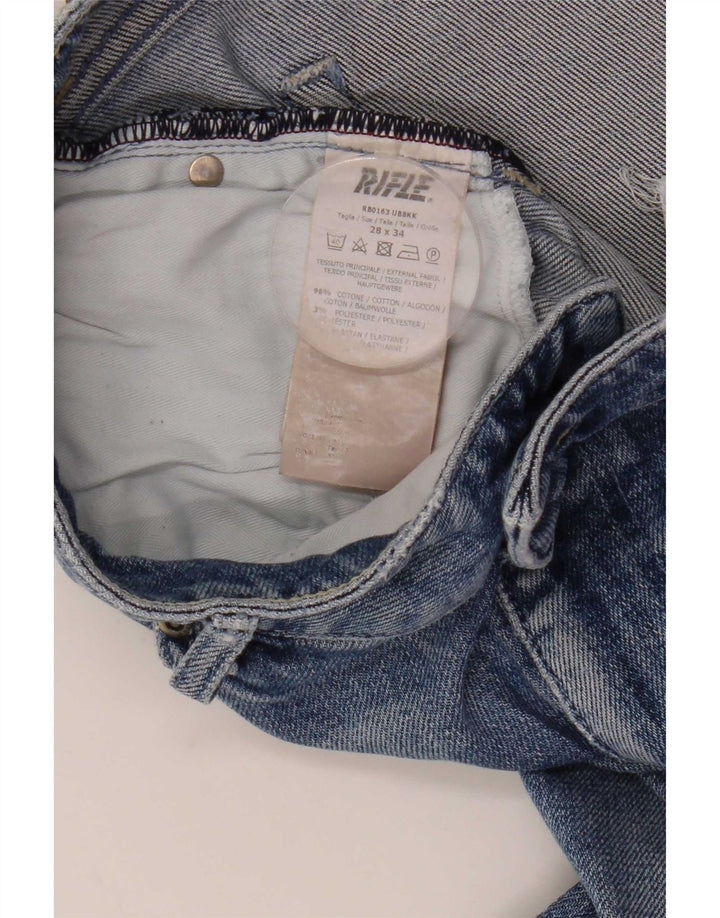 Женские джинсы Bootcut с винтовкой W28 L34, синие хлопковые