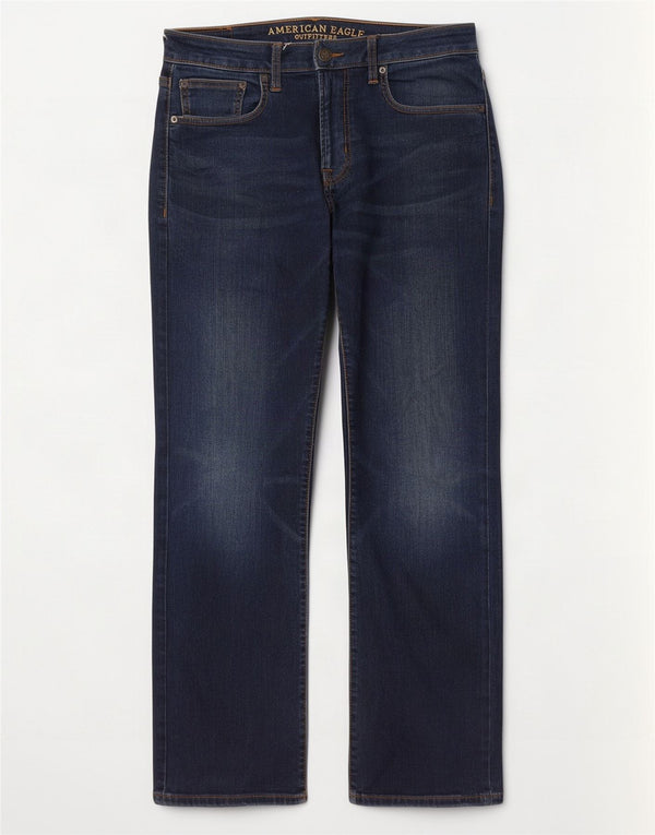 Мужские прямые джинсы American Eagle Outfitters W32 L32, темно-синий хлопок