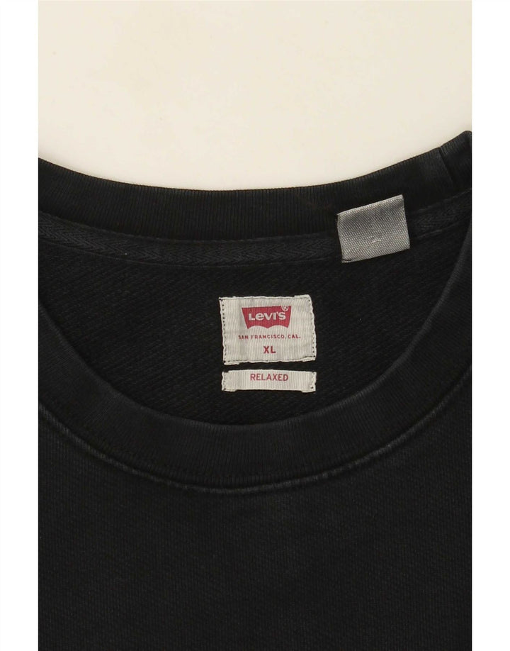 Мужской джемпер свободного кроя Levi's XL, черный