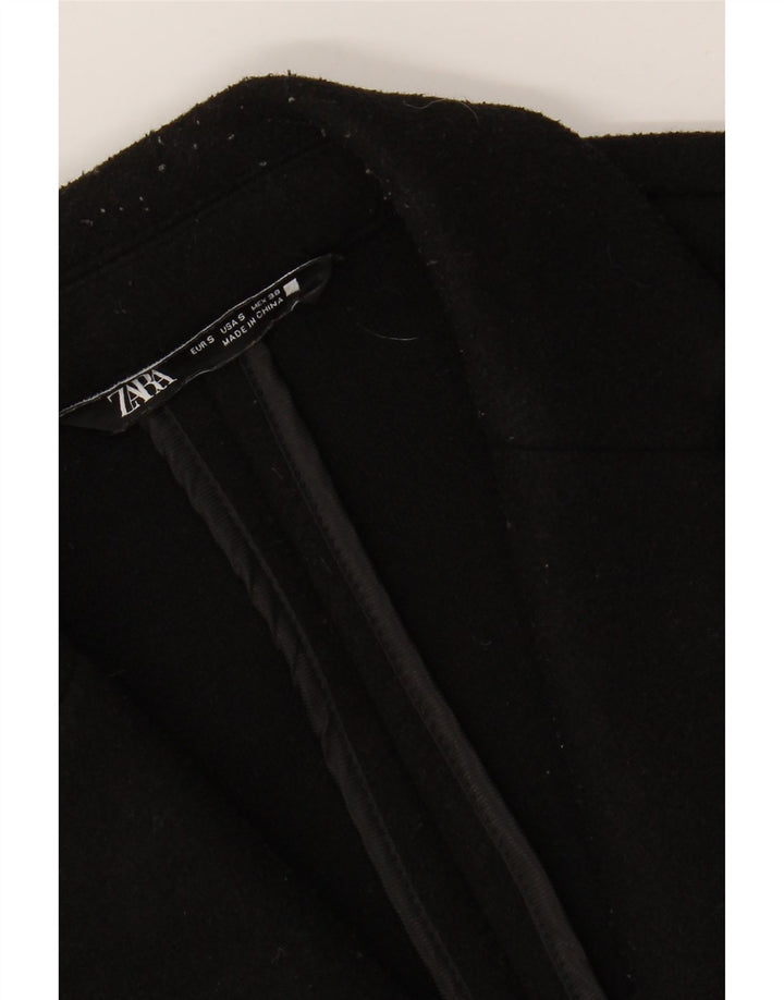 Мужское пальто ZARA UK 36, маленькое черное, полиэстер