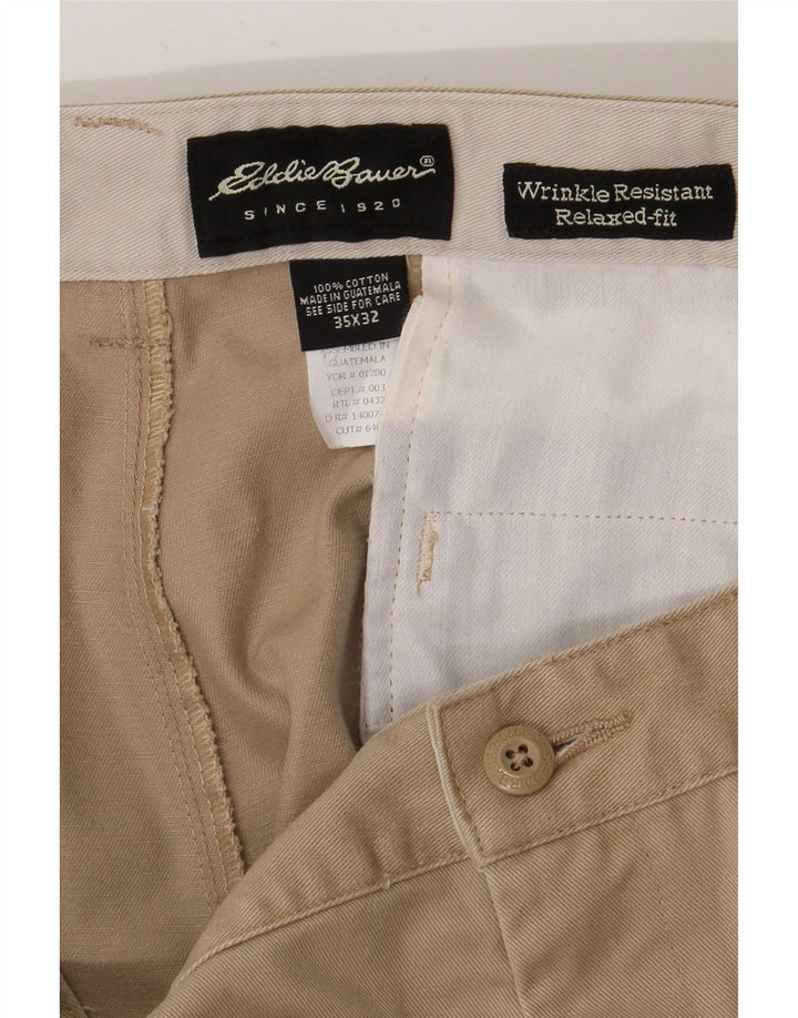 Мужские брюки чинос свободного покроя Eddie Bauer W35 L32, бежевый хлопок
