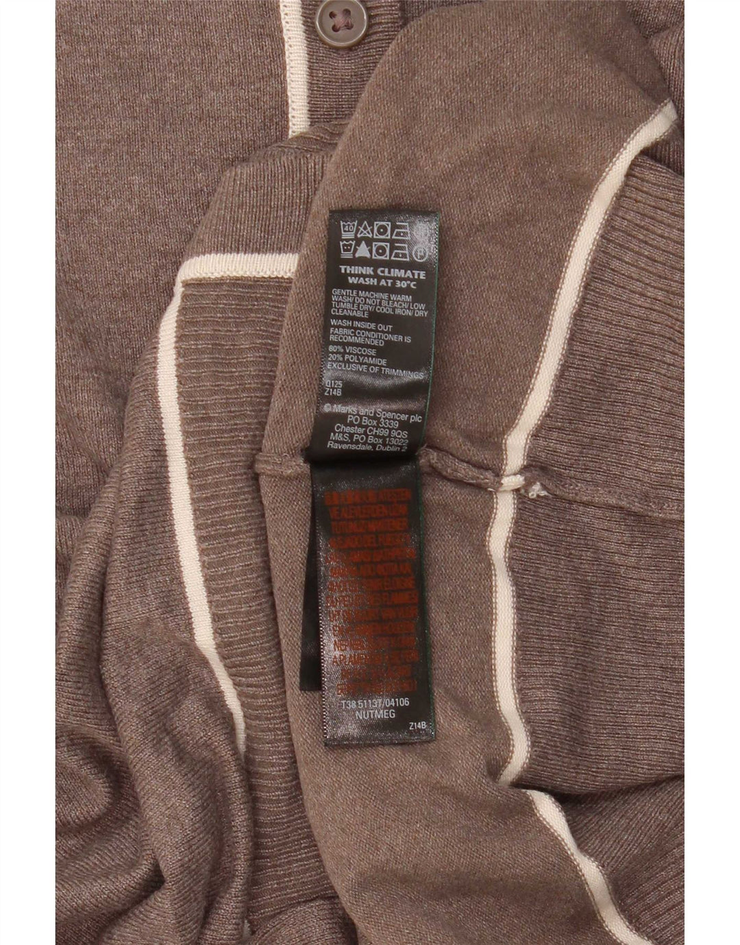 Женский кардиган Marks & Spencer UK 10, маленький коричневый вискоза