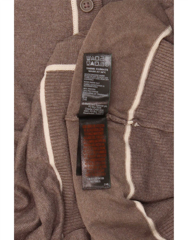 Женский кардиган Marks & Spencer UK 10, маленький коричневый вискоза