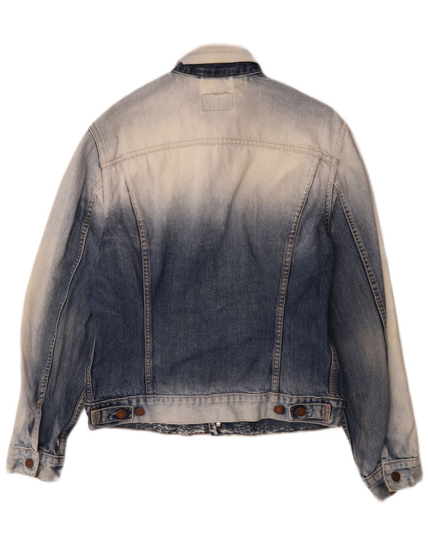 Женская джинсовая куртка Levi's кислотной стирки, Великобритания, 18 XL, синяя, хлопок