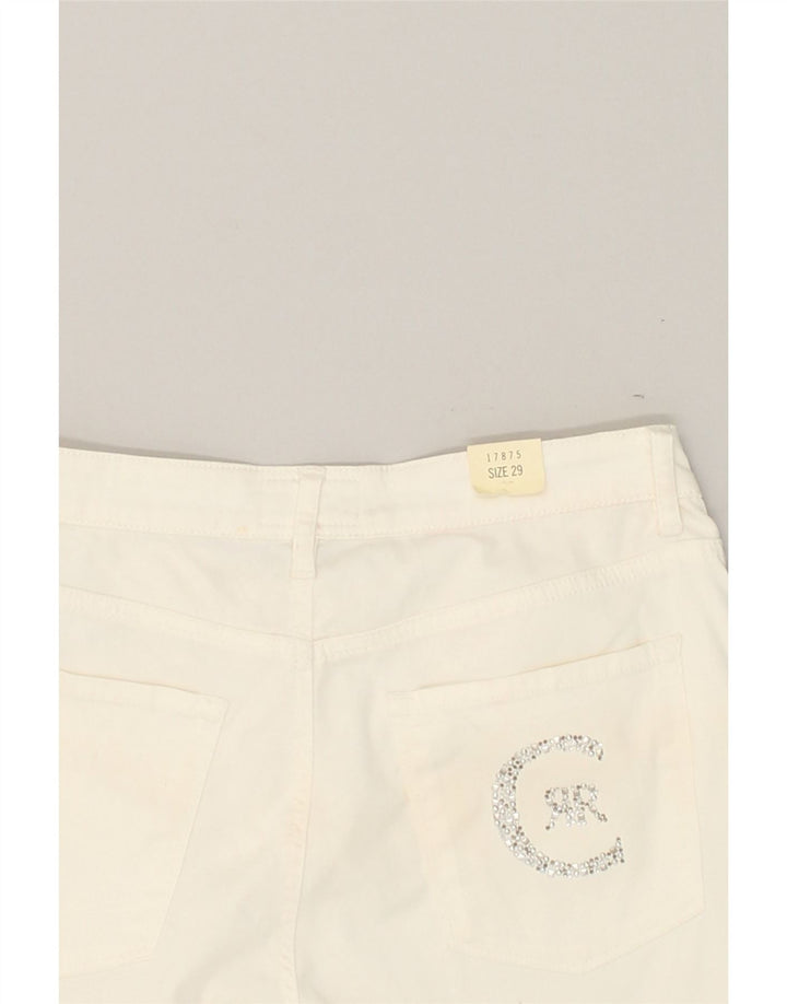 CERRUTI 1881 Womens Comfort Fit Slim Casual Trousers W29 L33 White Cotton | Vintage Cerruti 1881 | Thrift | Second-Hand Cerruti 1881 | Used Clothing | Messina Hembry 