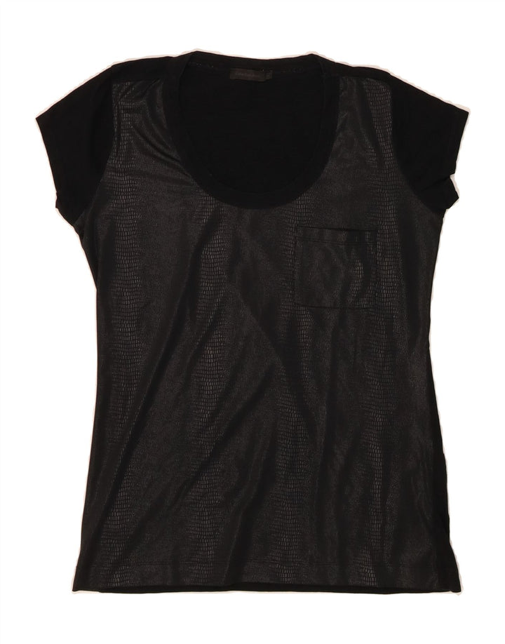 CALVIN KLEIN JEANS Womens T-Shirt Top UK 12 Medium Black Vintage Calvin Klein Jeans and Second-Hand Calvin Klein Jeans from Messina Hembry 