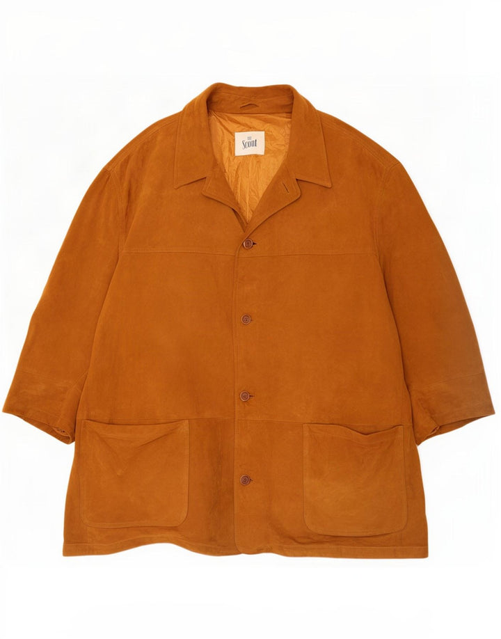 Мужская замшевая куртка Scout UK 44 2XL бежевая
