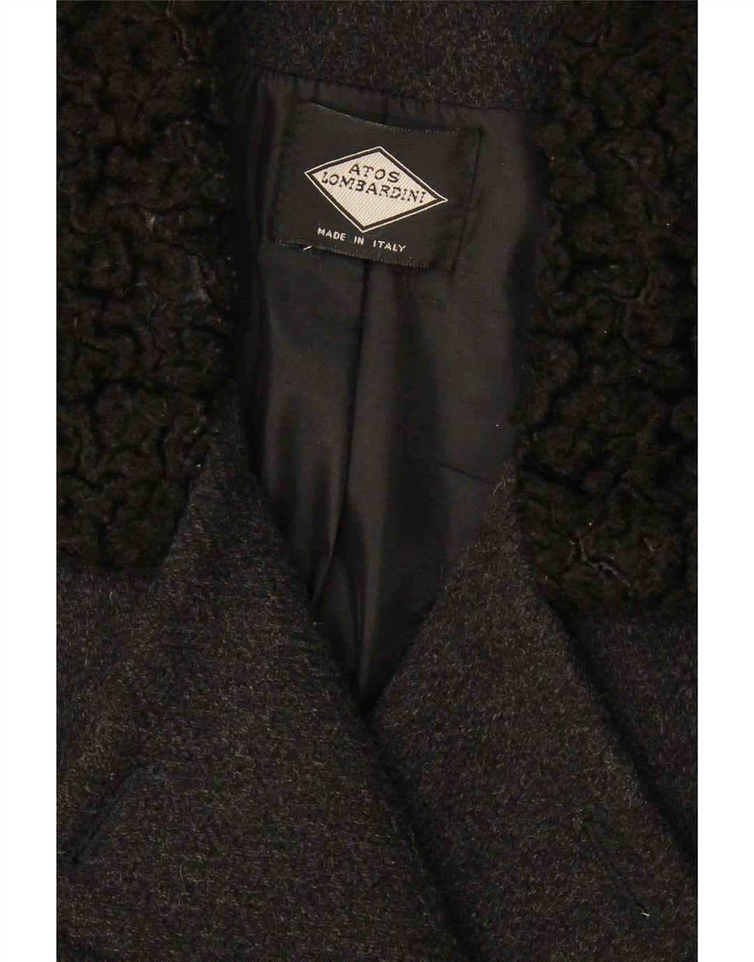 Atos Lombardini Женское двубортное пальто UK 12 Medium Black