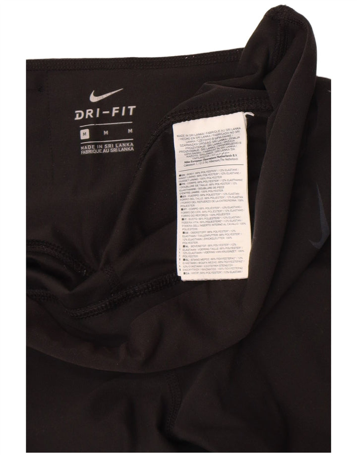 Женские леггинсы Nike Dri Fit UK 14, средний черный полиэстер