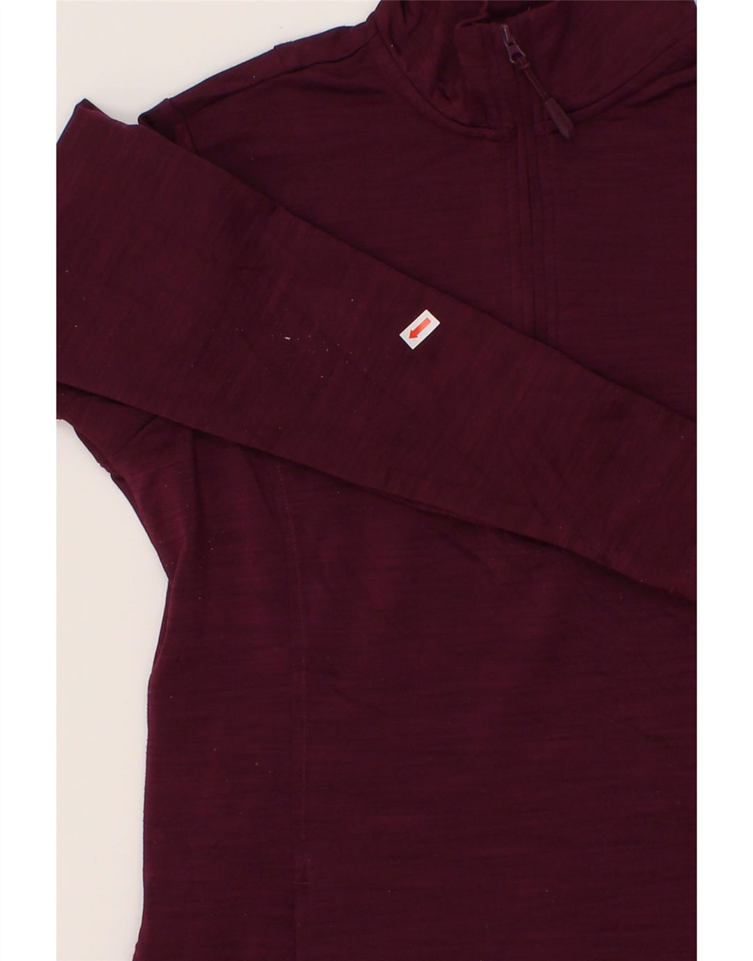 EDDIE BAUER Womens Zip Neck Pullover Tracksuit Top UK 10 Small Maroon Vintage Eddie Bauer and Second-Hand Eddie Bauer from Messina Hembry 