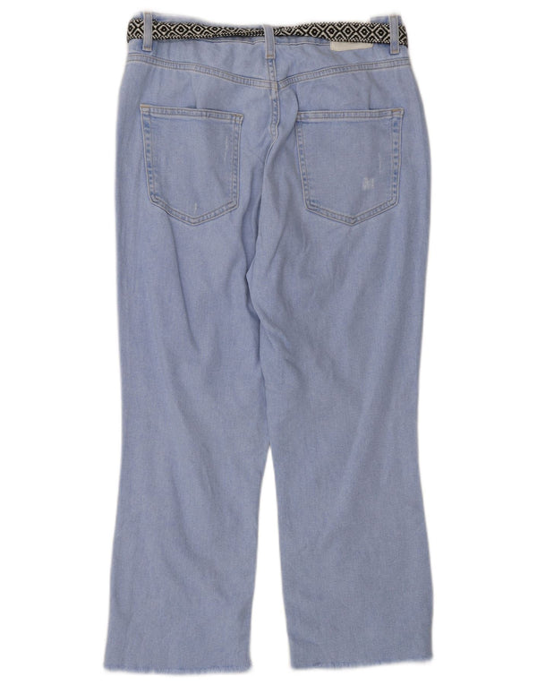 Женские укороченные джинсы Zara EU 38, маленькие W28 L24, синие, хлопок