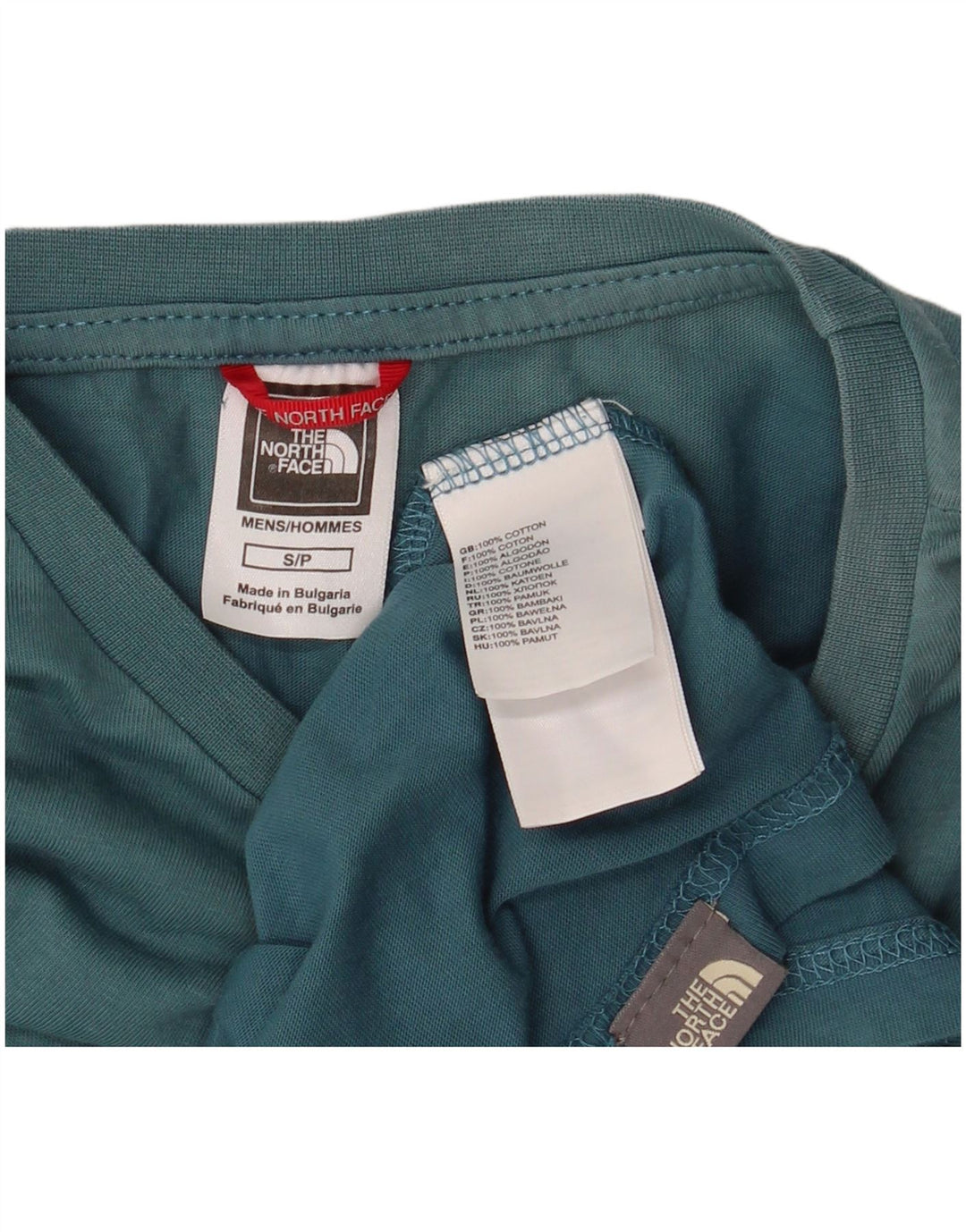Мужская футболка The North Face, маленький синий хлопок