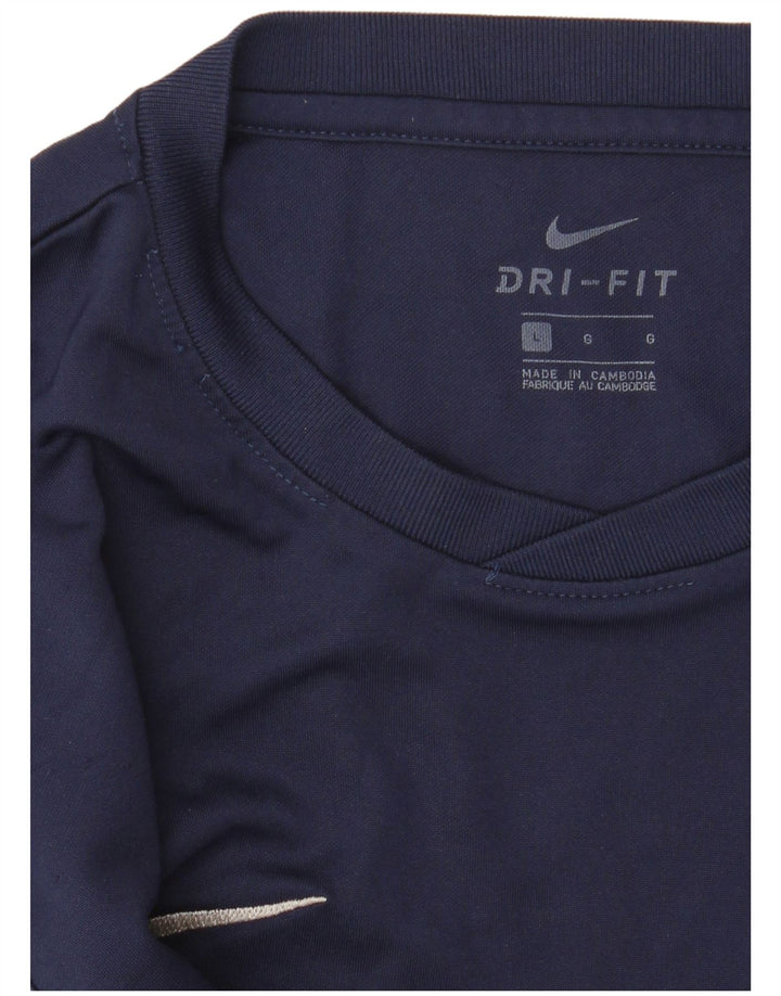 Мужская футболка Nike Dri Fit, большая, темно-синяя