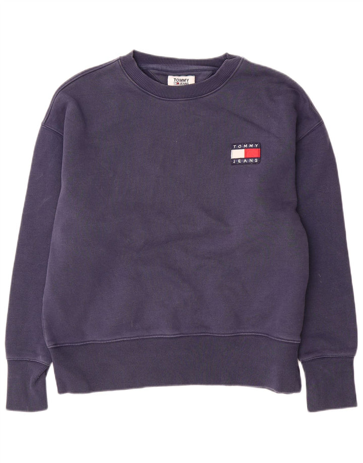 Мужской свитшот Tommy Hilfiger, средний темно-синий хлопковый джемпер