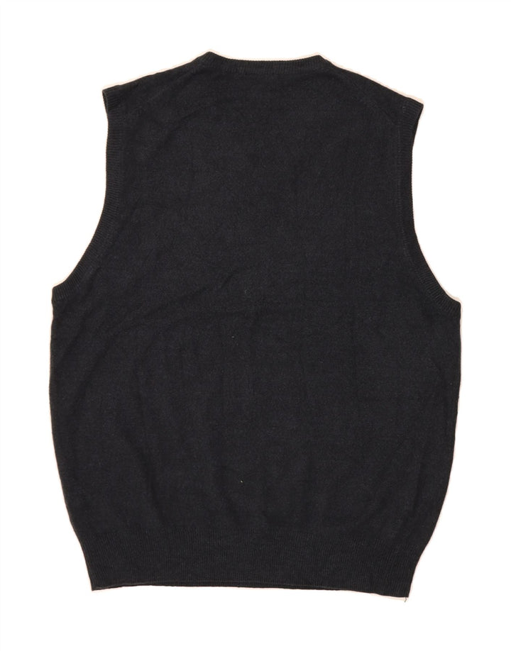DOCKERS Mens Vest Tank Top Large Navy Blue Argyle/Diamond Acrylic Vintage Dockers and Second-Hand Dockers from Messina Hembry 