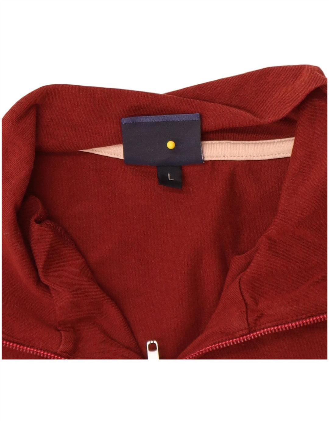 Trussardi Jeans Мужской пуловер с воротником на молнии, спортивный костюм, большой темно-бордовый