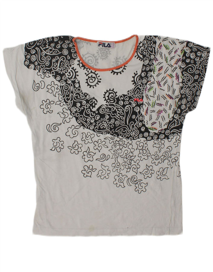 Женская футболка Fila Top IT 44 Medium White Paisley