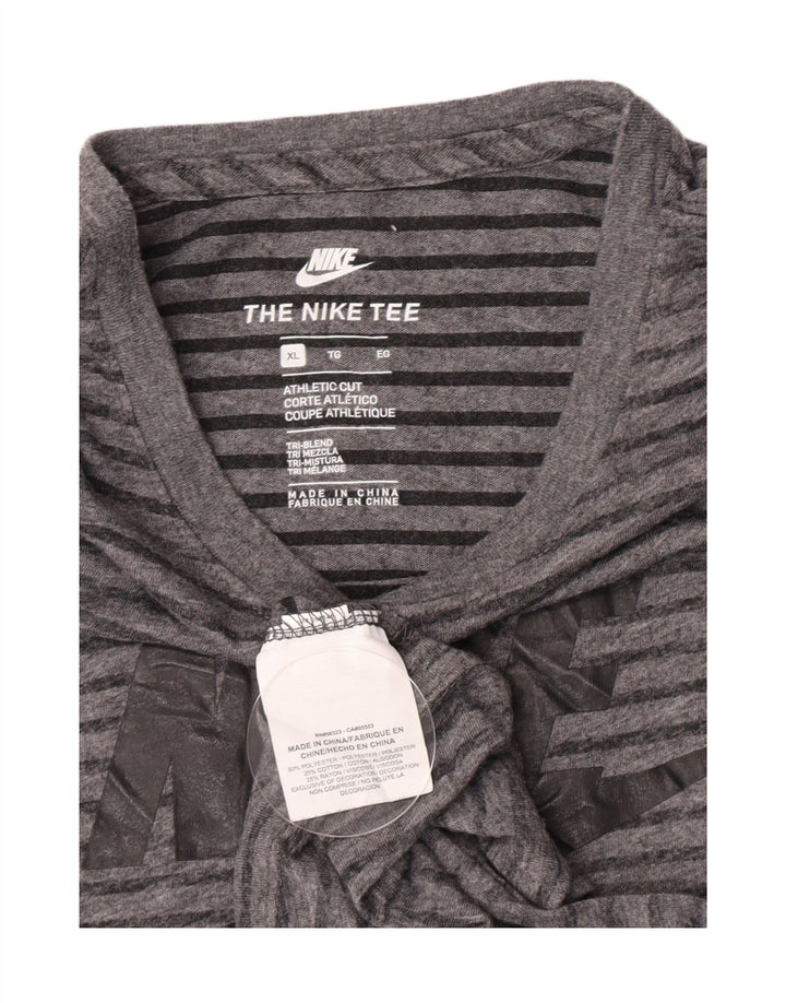 Мужская футболка Nike Athletic Cut с графикой, топ XL, серая полоска из полиэстера