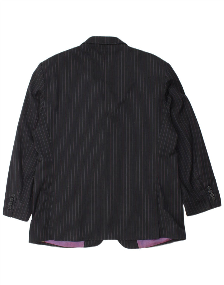 Мужской пиджак с 2 пуговицами TED BAKER UK 44 2XL, черная шерстяная полоска в тонкую полоску