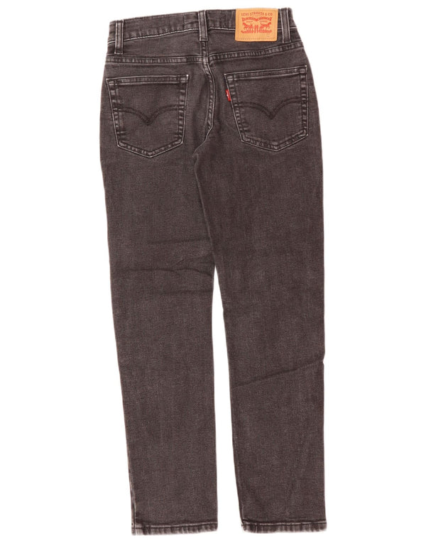 Джинсы зауженного кроя LEVI'S Girls 502 Regular, 9–10 лет W26 L26, черный хлопок