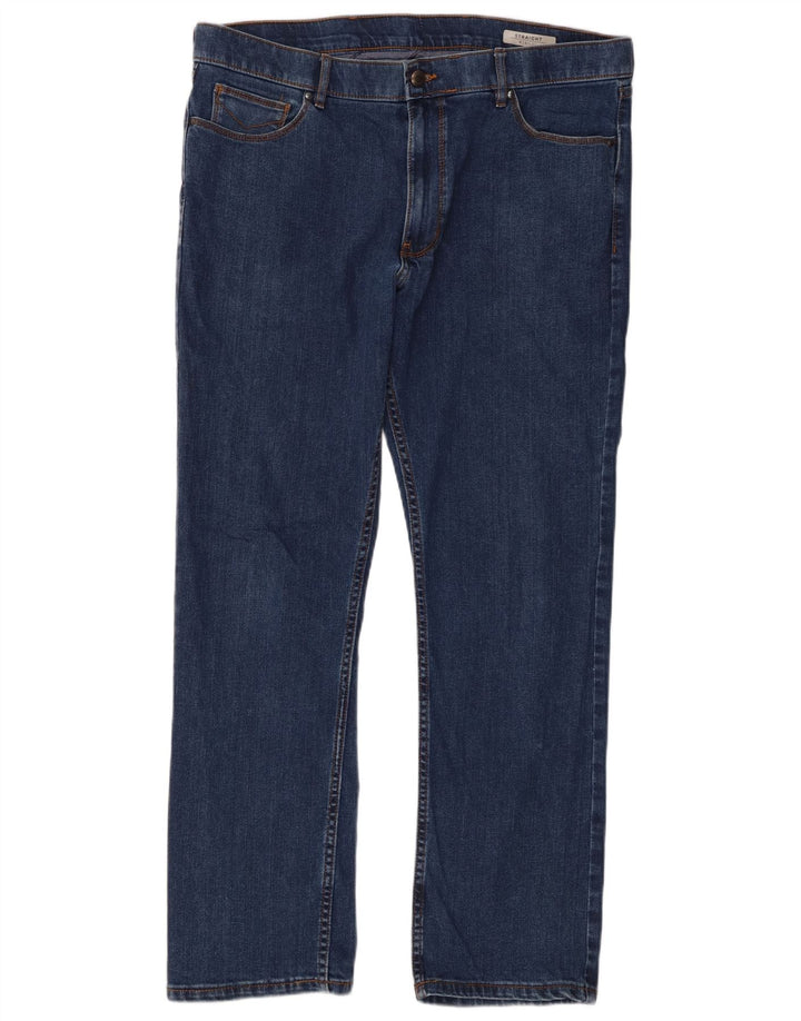 Мужские прямые джинсы Marks & Spencer W38 L31 синие, хлопок