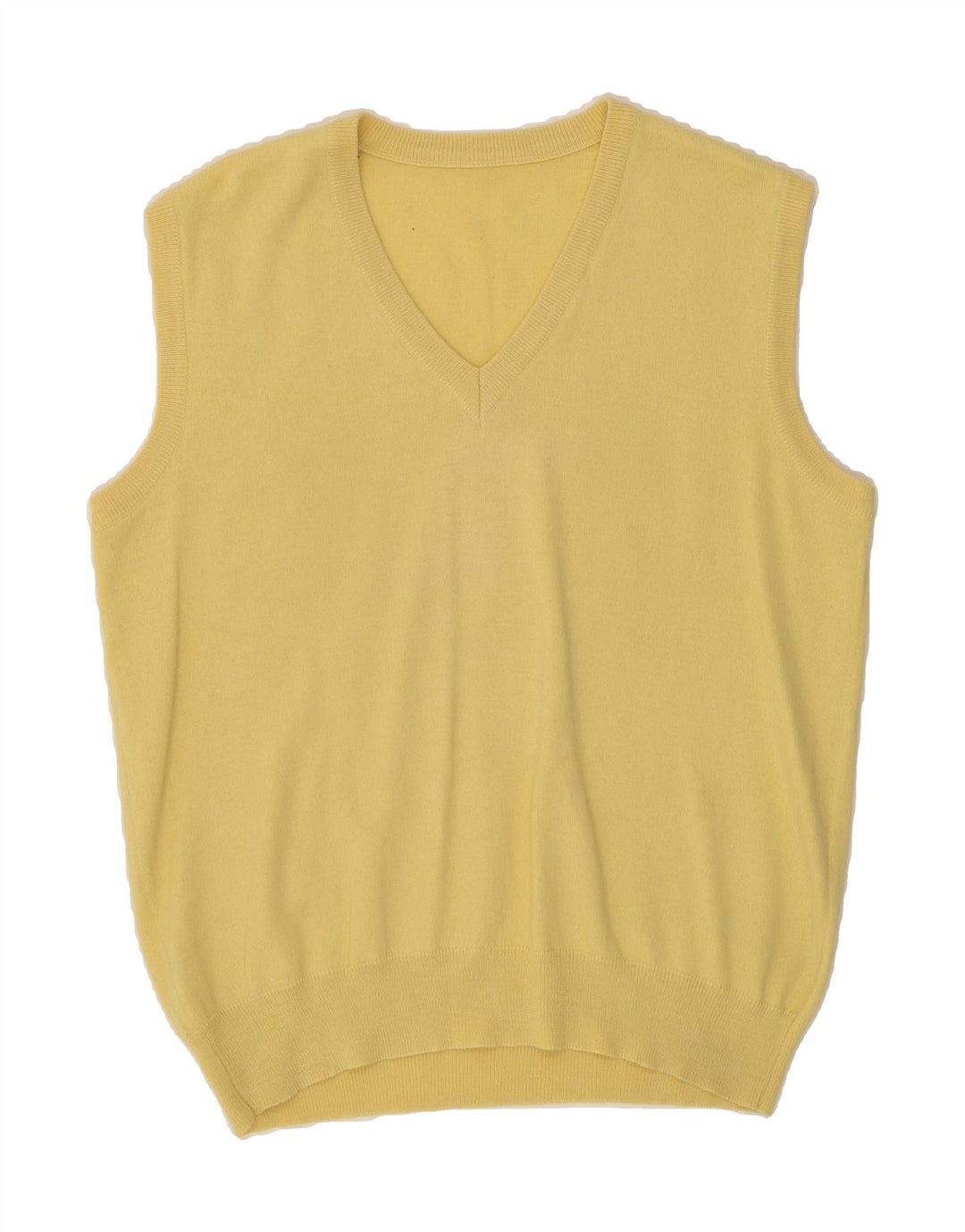VINTAGE Mens Vest Tank Top Medium Yellow Vintage Vintage and Second-Hand Vintage from Messina Hembry 