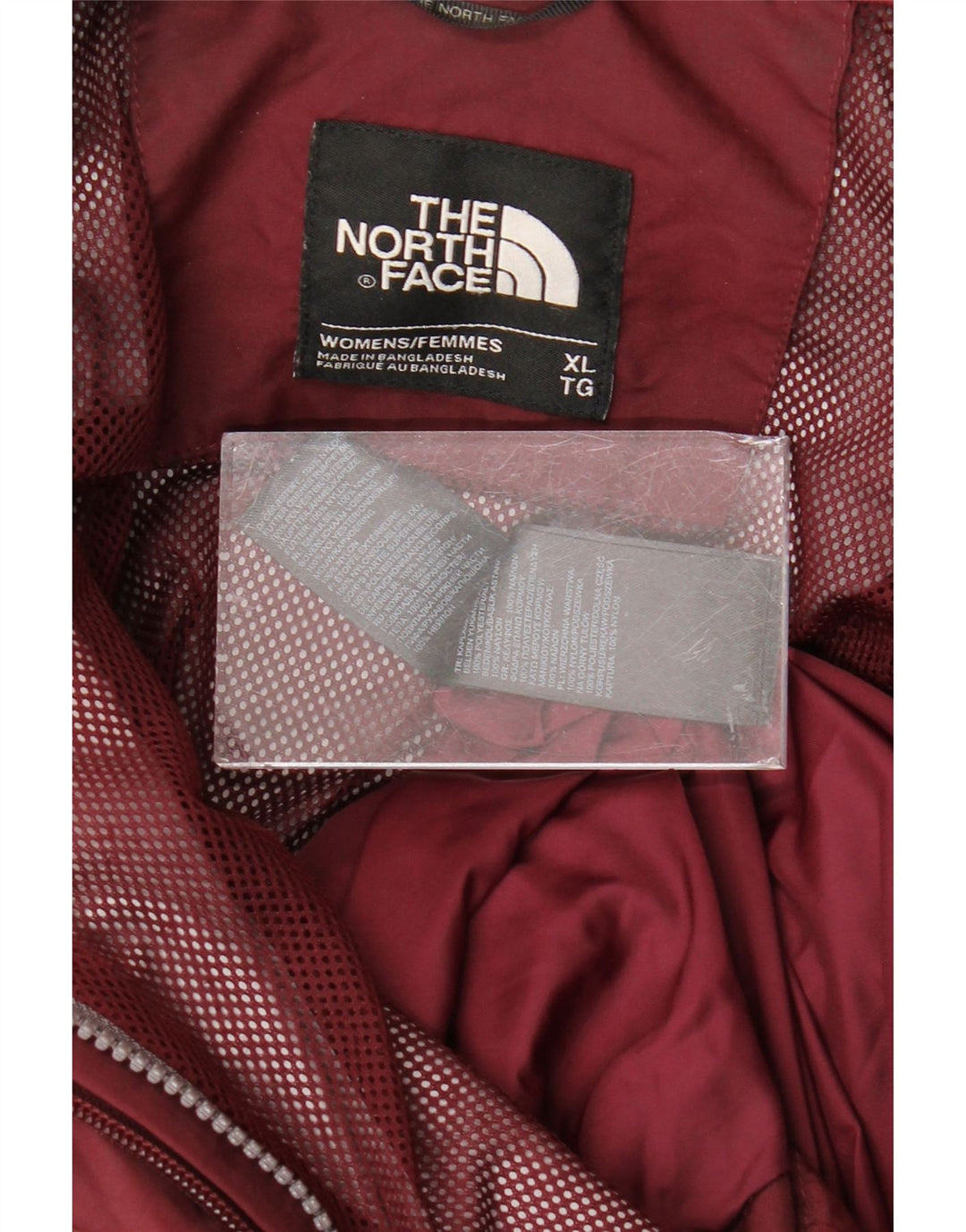 Женская непромокаемая куртка с капюшоном THE NORTH FACE UK 18 XL темно-бордовый нейлон