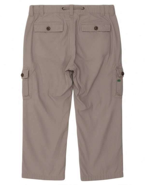 Женские капри карго натурального кроя Lee, размер США 14, XL, W36 L21, серый хлопок