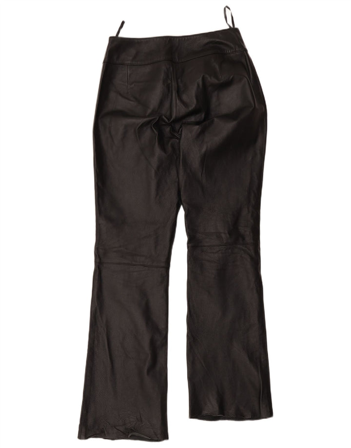 Женские кожаные брюки Yuppie Bootcut EU 40 Medium W32 L30 Черные