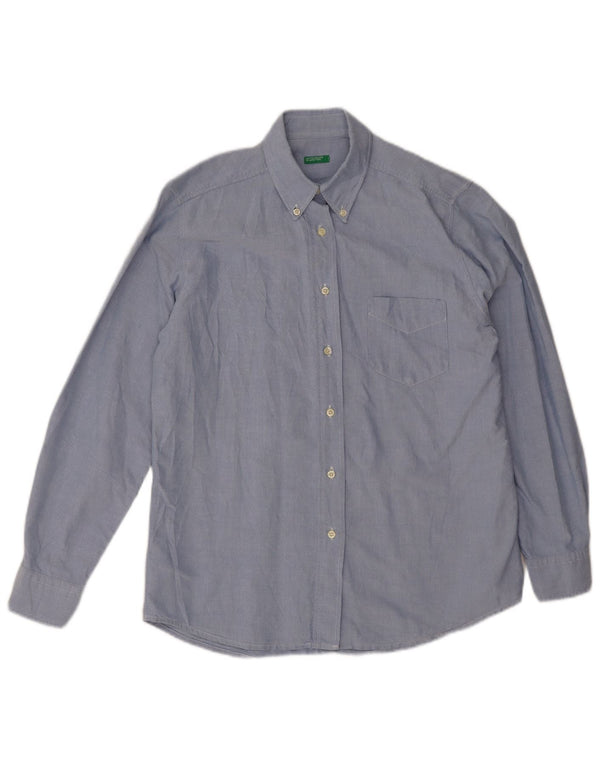 Женская рубашка Benetton UK 18 XL, синяя, хлопок