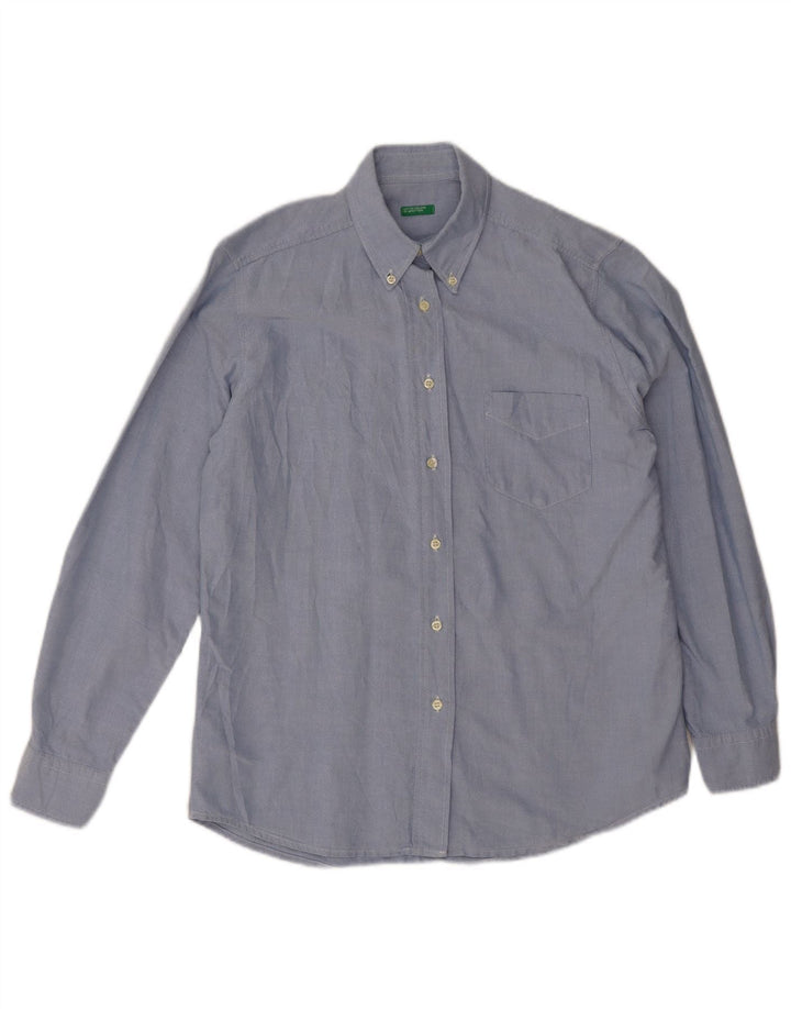 Женская рубашка Benetton UK 18 XL, синяя, хлопок