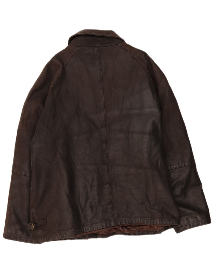Мужская кожаная куртка VINTAGE UK 42 XL коричневая