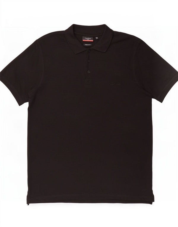Мужская рубашка-поло стандартного кроя Pierre Cardin 2XL, черный хлопок
