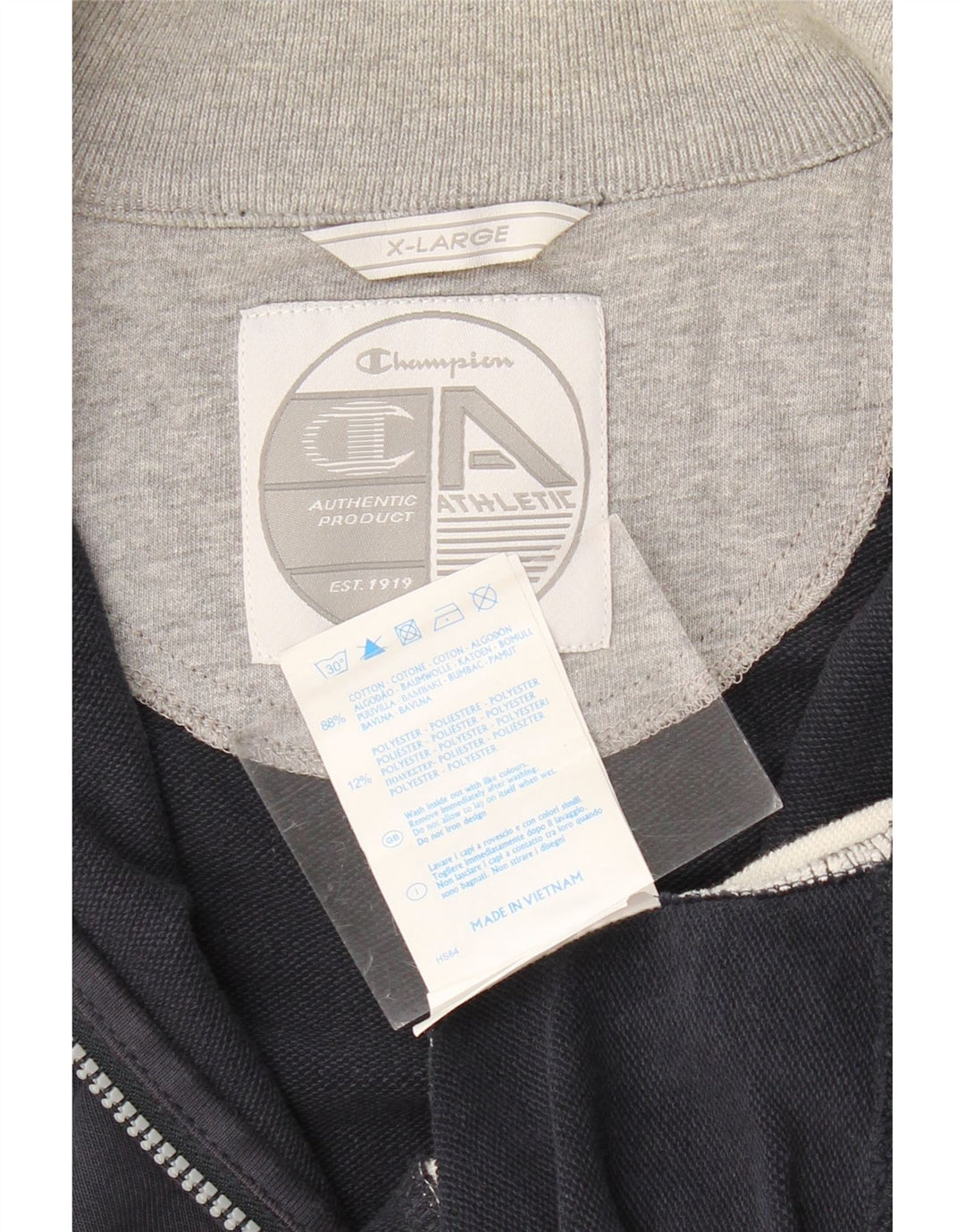 Мужской спортивный костюм CHAMPION, верхняя куртка XL, темно-синий, хлопок с цветными блоками