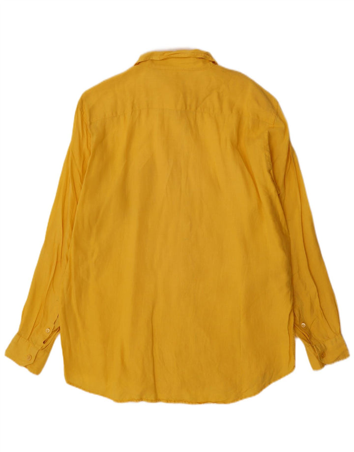 Женская рубашка Max Mara UK 18 XL, желтая льняная