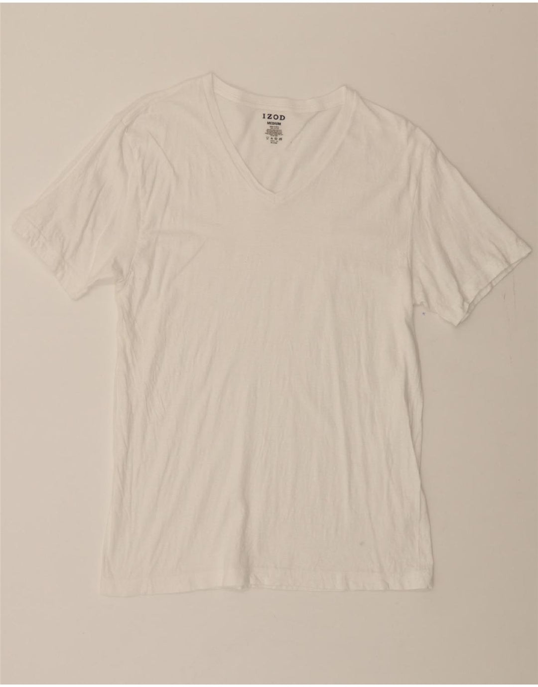 IZOD Mens T-Shirt Top Medium White Cotton Vintage Izod and Second-Hand Izod from Messina Hembry 
