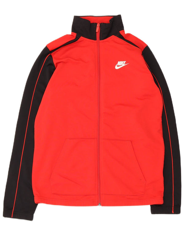 Спортивный костюм Nike для мальчиков, верхняя куртка 13–14 лет, XL, красный полиэстер с цветными блоками