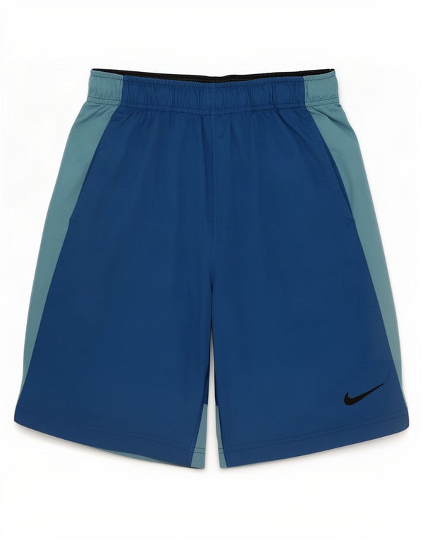 Спортивные шорты Nike Dri Fit для мальчиков 12–13 лет, большие синие цветные блоки