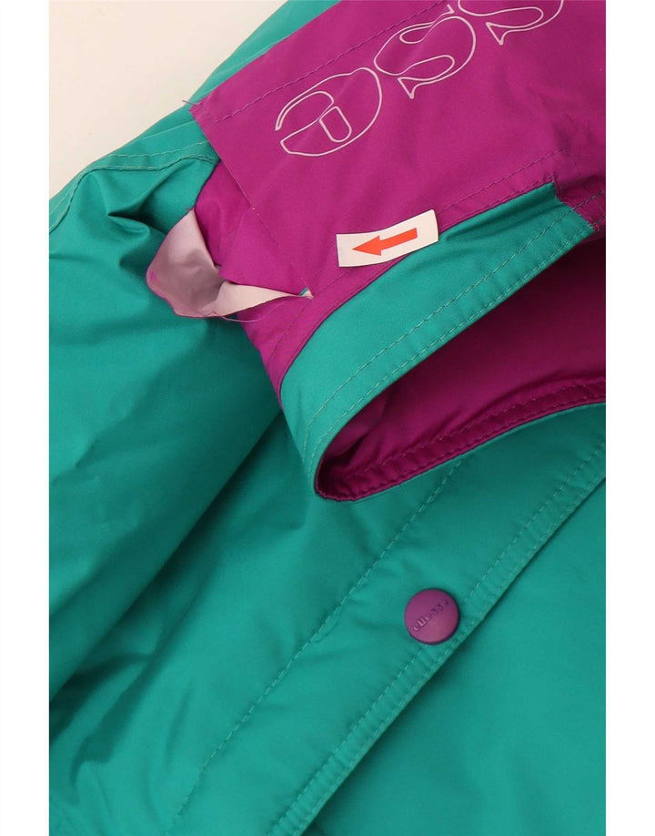 Мужская лыжная куртка Ellesse с капюшоном и рисунком IT 50, большая зеленая с цветными блоками