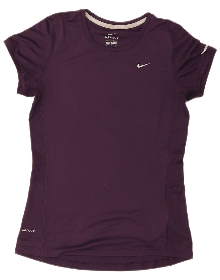 Женская футболка Nike Dri Fit Top UK 8, маленький фиолетовый полиэстер