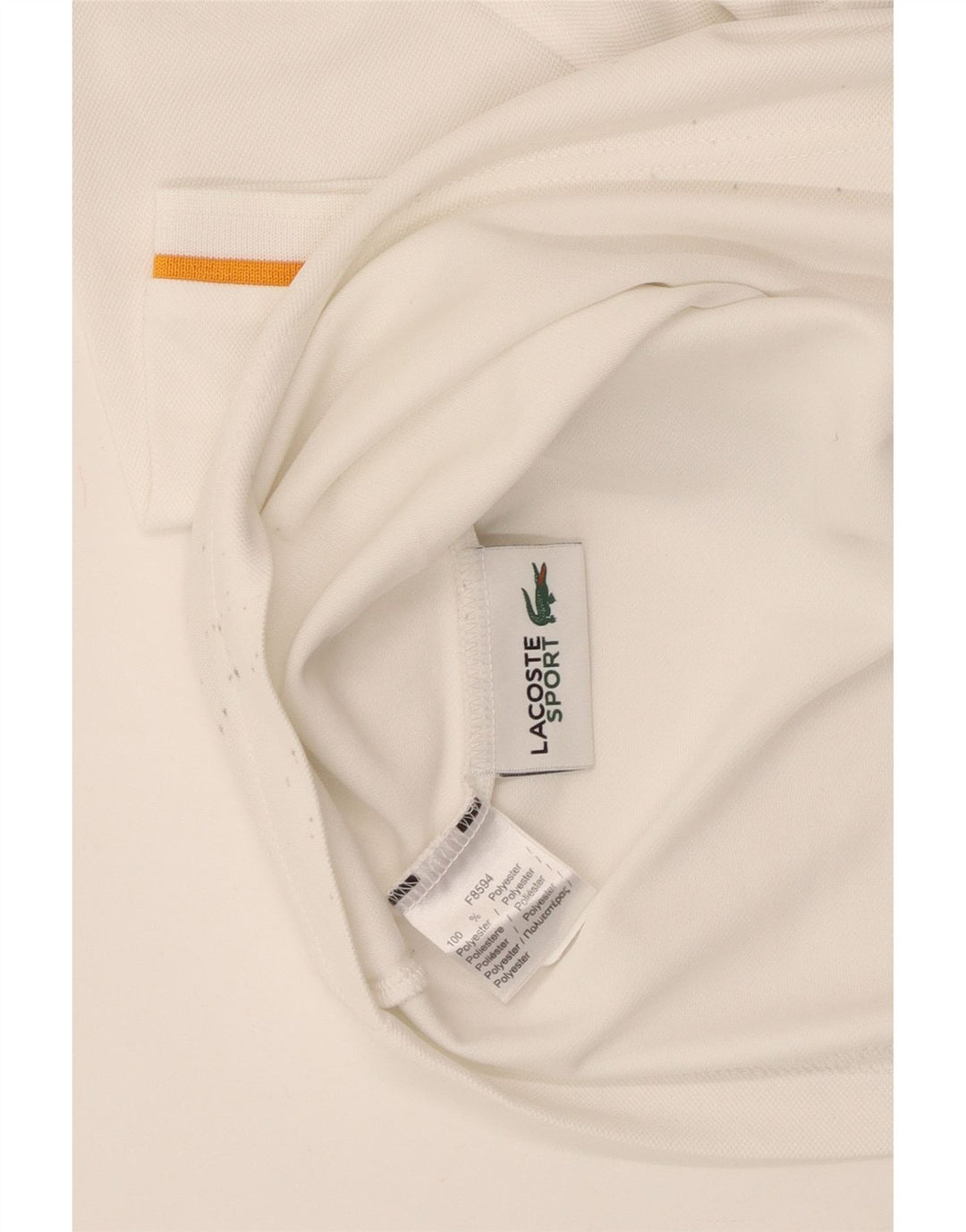 Мужская рубашка-поло LACOSTE, средний белый полиэстер