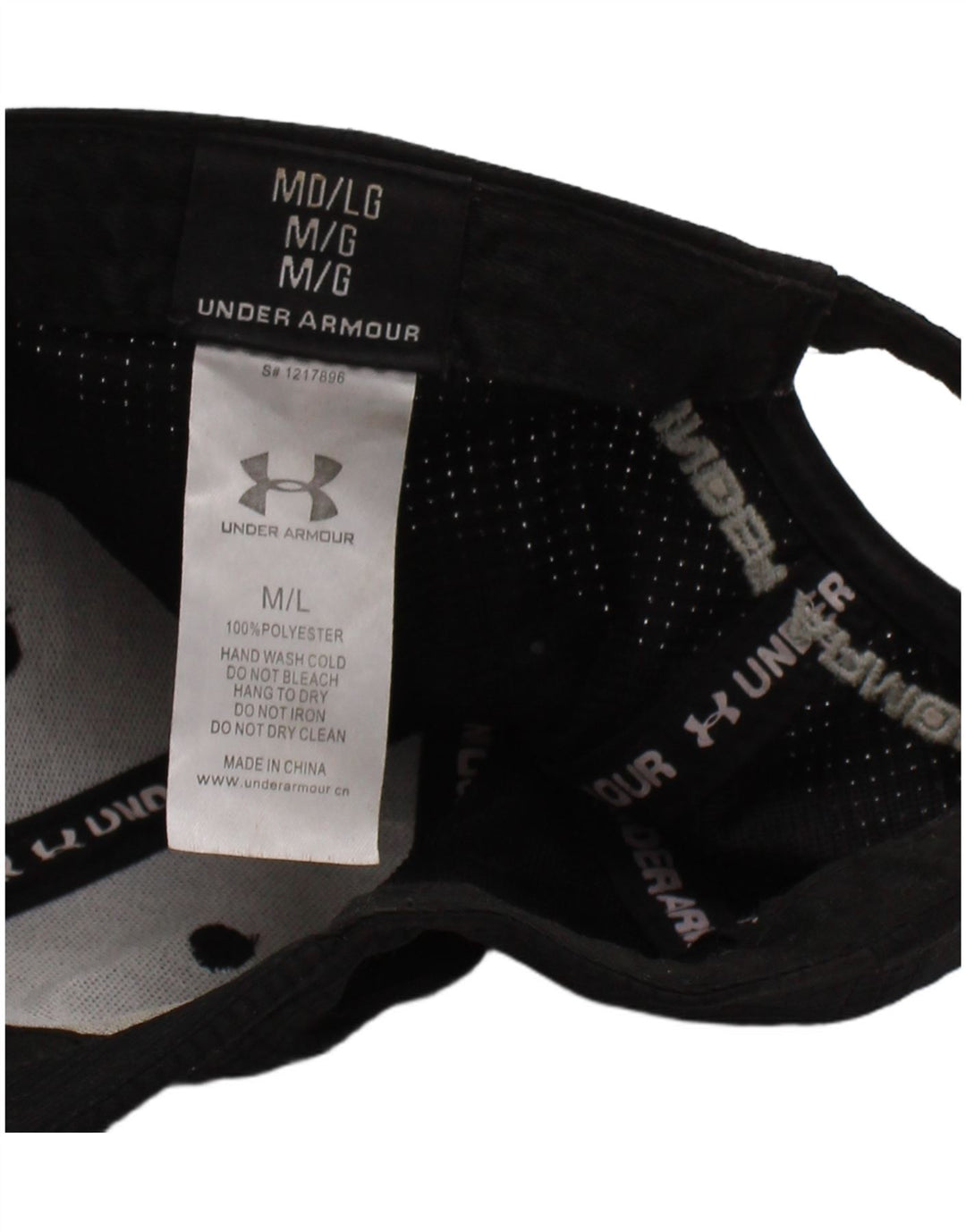 Мужская бейсболка с рисунком Under Armour, средний/большой размер, черный полиэстер