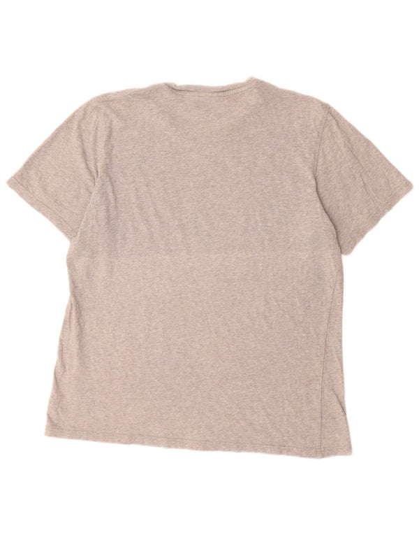 Мужская футболка с рисунком ADIDAS, хлопковый топ среднего серого цвета