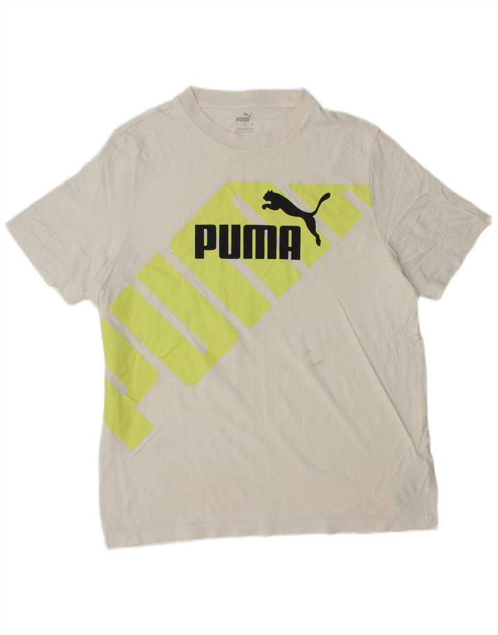 Мужская футболка с рисунком PUMA, большая белая