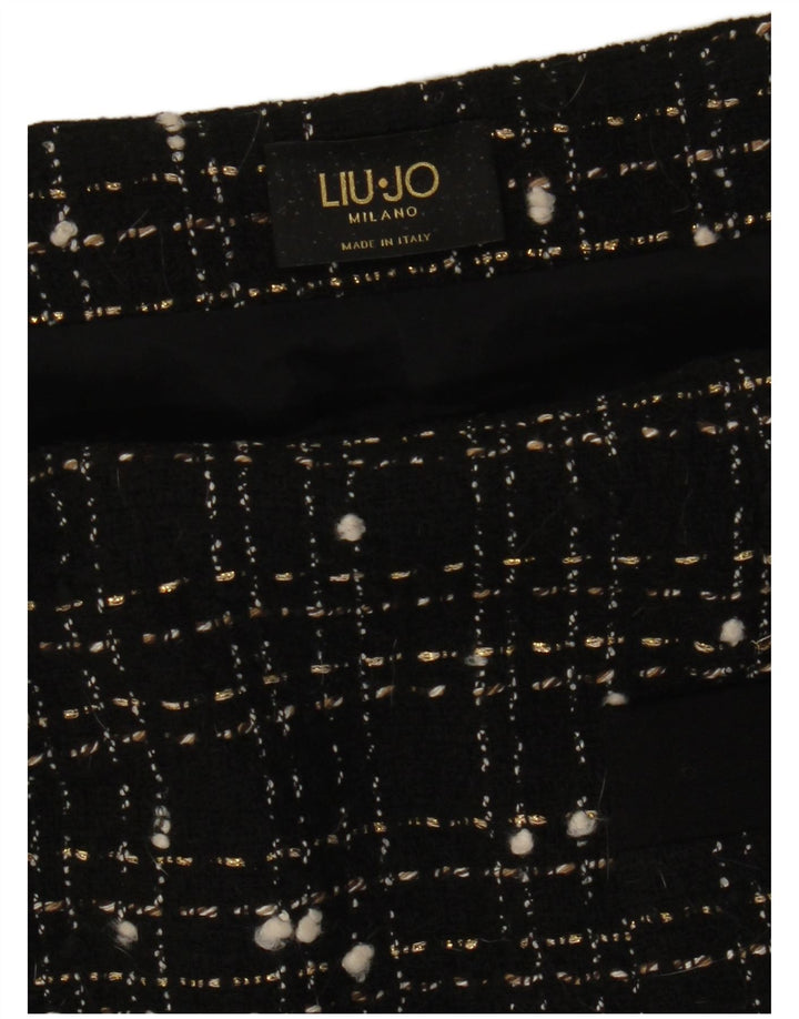 Женская прямая юбка Liu Jo W28, средняя, черная в клетку